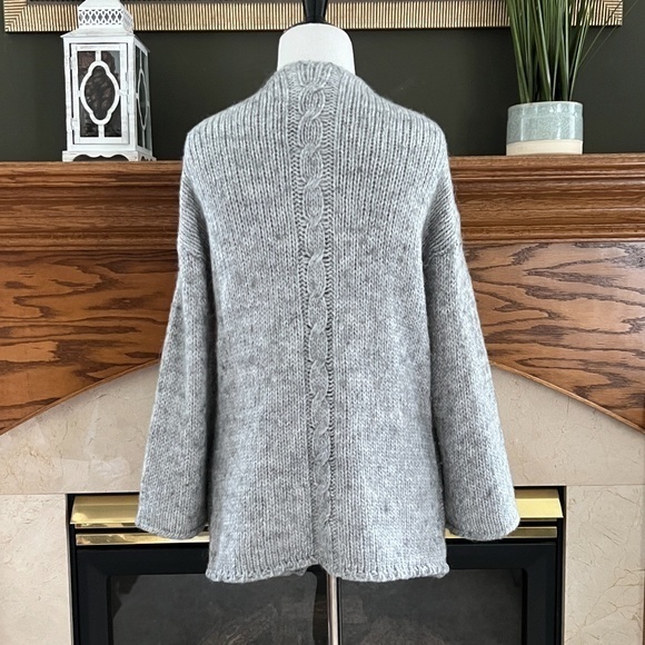 Aerie Wool Alpaca Blend Oversized Marled Chunky Cardigan Sweater Sz. XS‎ - Picture 7 of 13